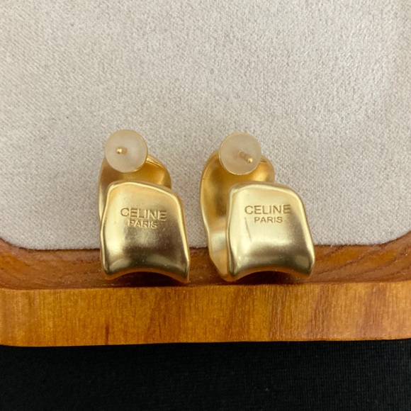 Celine Jewelry - Celine Gold-Tone Paris Earrings